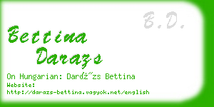 bettina darazs business card